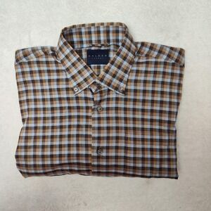 Calder Carmel Shirt Mens XL Brown Plaid Button Down Cotton Limited Edition 1/150
